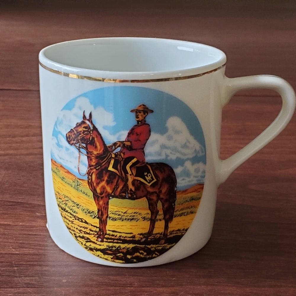 Vintage Canadian Royal Mounted Police RCMP Cup Mug Made in Japan